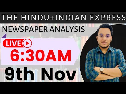Daily The Hindu Newspaper Live Analysis | 9 Nov 2021 | Current Affairs UPSC CSE |