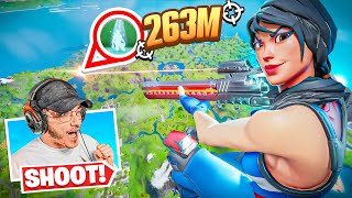 J'ai TENTÉ le PLUS LOINTAIN KILL au RAILGUN sur FORTNITE ( C'est satisfaisant )