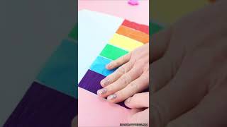 Easy Rainbow Windsocks Spring Craft for Kids #shorts
