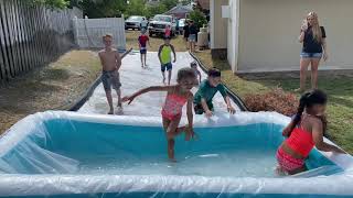 Backyard Slip and Slide Fun