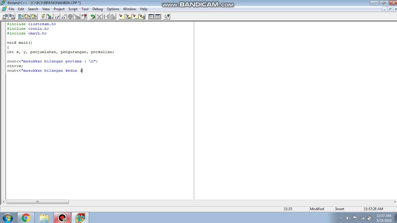 Tutorial program sederhana C++ 