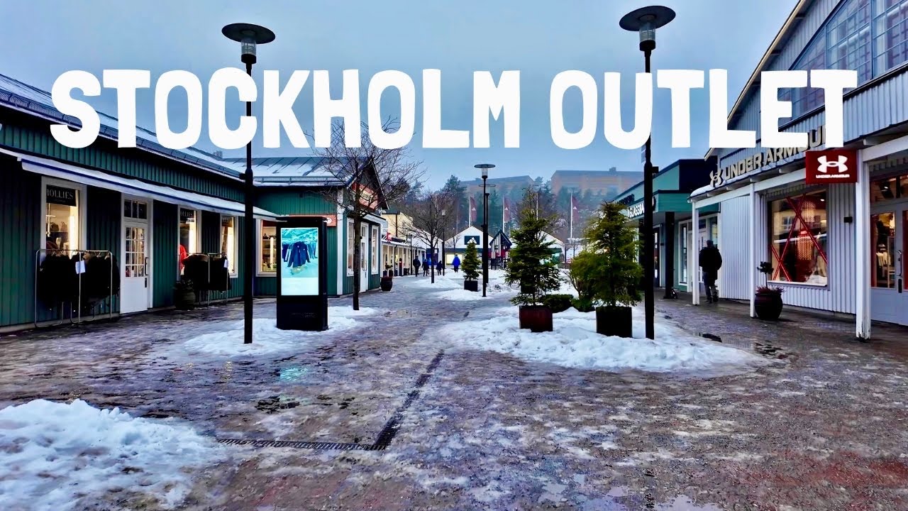 Stockholm Outlet Walk 🇸🇪❄️ | Barkarby Quality Outlet in Winter (4K) 