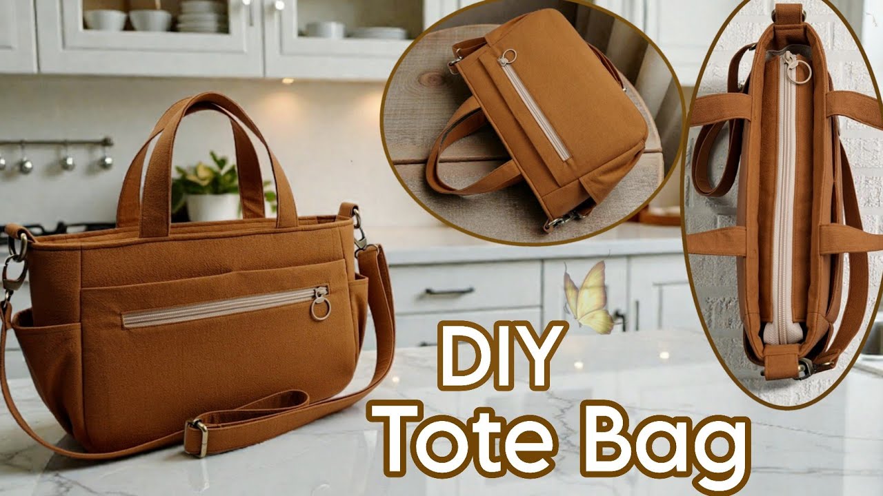 DIY Cara Membuat Tas/Tote Bag Tutorial & Pattern