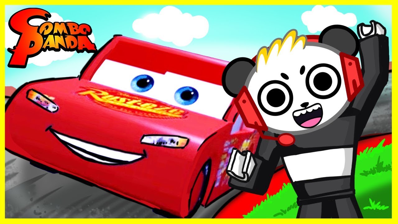 ROBLOX Save Lightning McQueen Cars 3 Roblox Obby Let's Play with Combo Panda