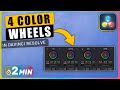 How to Use 4 COLOR WHEELS in Color Page in Davinci Resolve