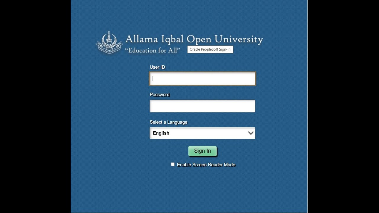 how to create user name or Pass word Information..aiou continue student ...