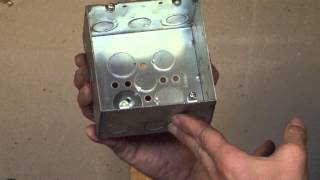 Square Box: 3" Deep, 4-11/16" Junction Box with Side and Bottom Knockouts 72181-S