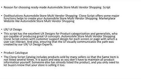 Automobile Store Multi Vendor Shopping Script