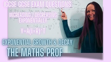 The Maths Prof: Exponential Growth & Decay IGCSE GCSE Exam Questions