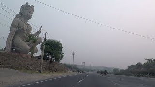 Driving on Gurgaon-Faridabad Road - Haryana, India