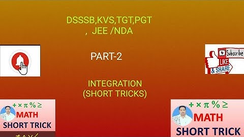 #JEE/#NDA/#DSSSB/#TGT/#PGT/KVS INTEGRATION(SHORT TRICKS) PART-2