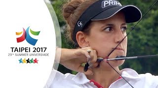 Yesim Bostan v So Chaewon – compound women’s bronze final | Taipei 2017 Universiade screenshot 2