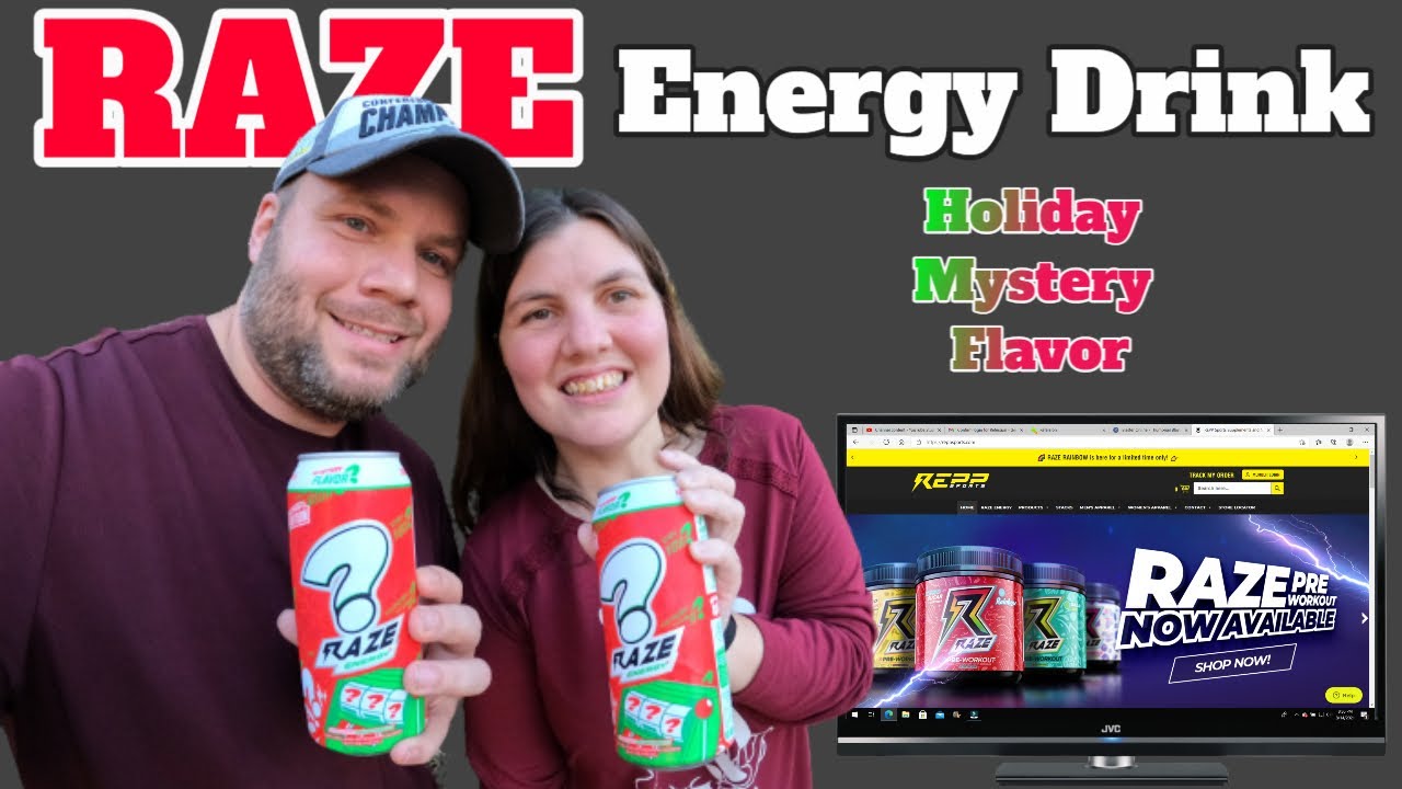 RAZE Energy Drink Holiday Mystery Flavor SUGAR FREE / Honest Review