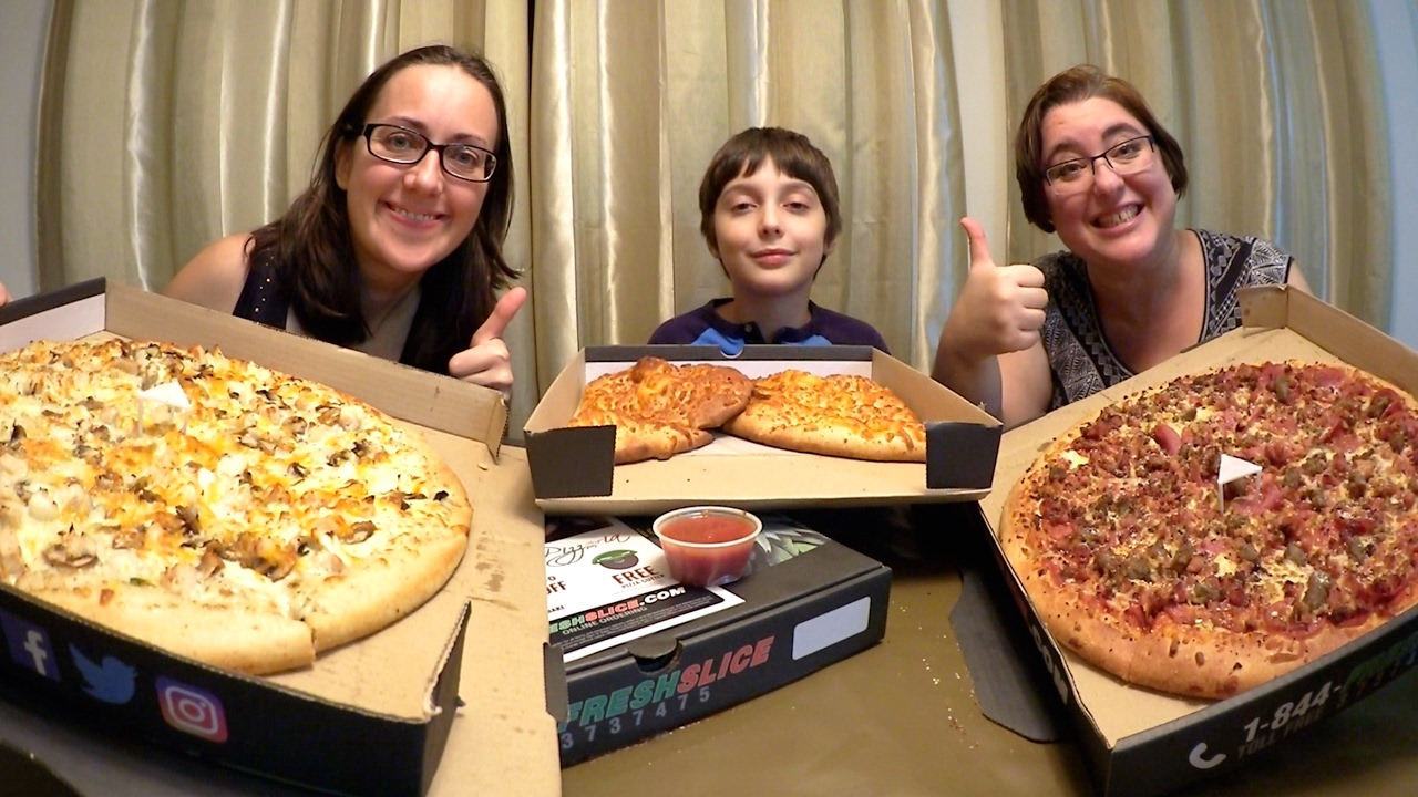 Best Pizza And Cheese Bread Feast  | Gay Family Mukbang (먹방) - Eating Show