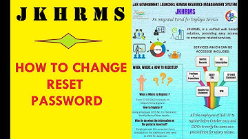 How employees can reset/change password in jkhrms