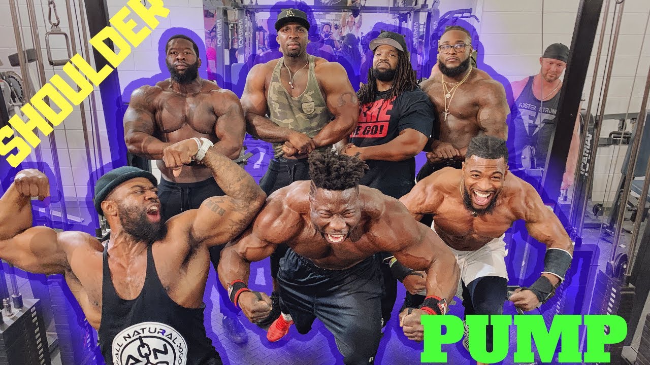 MASS SHOULDER WORKOUT DEXTER JACKSON ,BOUNTY TANK ,BIG MASS SHOULDER WORKOUT DEXTER JACKSON ,BOUNTY TANK ,BIG