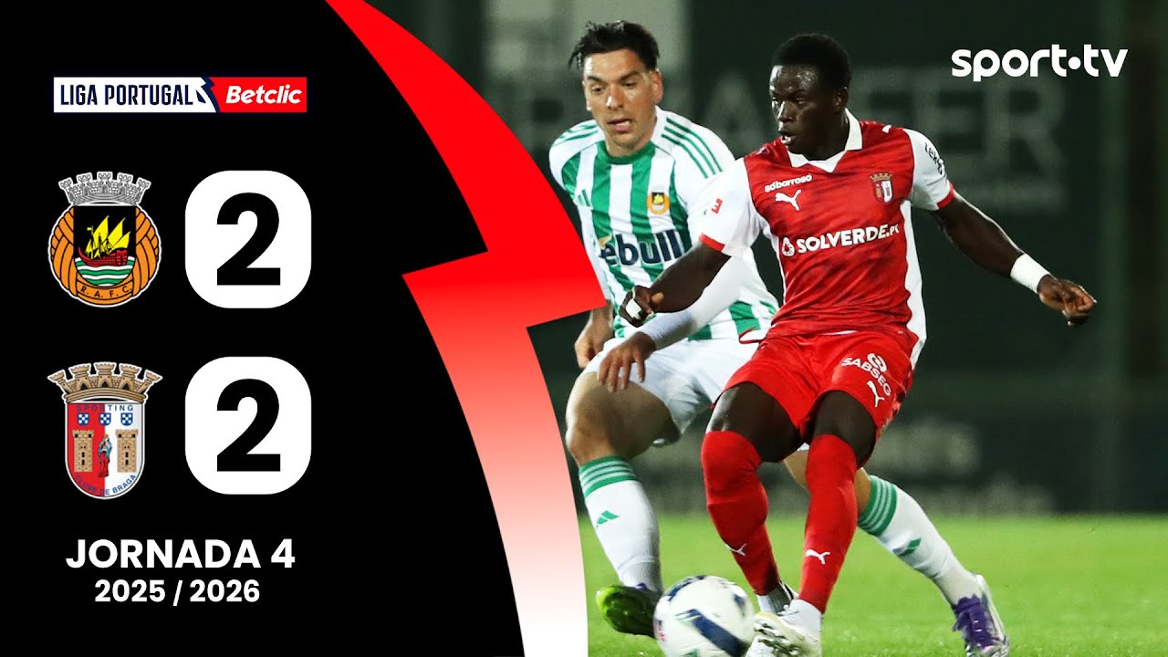 Resumo: Rio Ave 2-2 Braga - Liga Portugal Betclic | sport tv