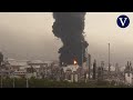 Incendio de dos tanques de gasoil en la planta de Repsol de Puertollano