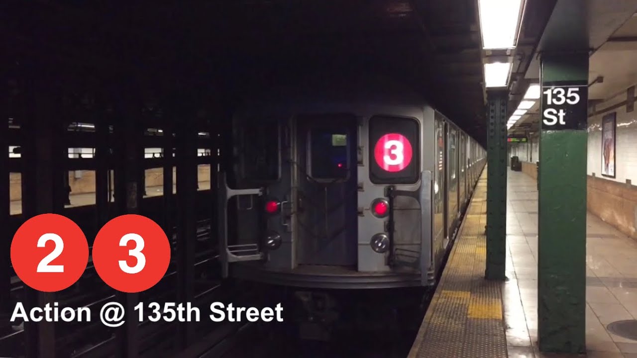 NYC Subway: IRT R62 & R142 (2) (3) Action @ 135th Street (HD 60FPS)