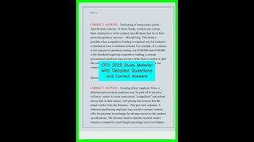 CFCI 2025 Study Material with Detailed Questions and Correct Answers video