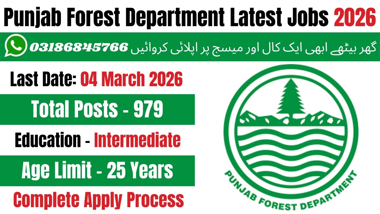 Punjab Forest Department Jobs 2026 | Forest Department Jobs 2026 | Forest Ranger Jobs 2026 | Jobs
