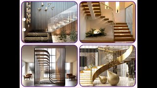 Home decor latest trendy stairs  ideas, iron wooden  and glass  stairs