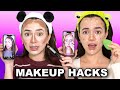 Testing Out Tik Tok Makeup Hacks - Merrell Twins