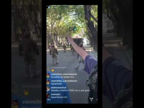 Así relató un manifestante el incómodo frente a frente entre carabineros y militares en Viña