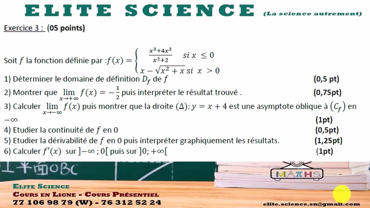 (1eS2/MATHS) Suite épreuve: Exo 3 : ANALYSE: limites, continuité, dérivabilité, fonction raccordées