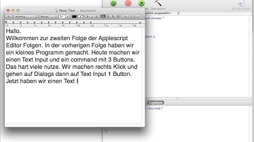 AppleScript Editor 002# Text Input und 3 Button System 