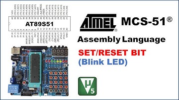 AT89S51(MCS-51) #1 สอนใช้งาน SET/RESET BIT OUTPUT ด้วยภาษา Assembly