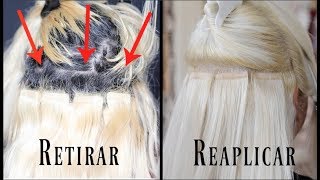 COMO RETIRAR Y REAPLICAR EXTENSIONES ADHESIVAS/TAPE IN