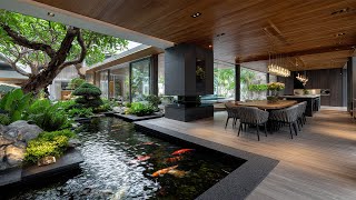Seamless Dining and Kitchen Design with Garden Views Perfect for Summer Airy Living