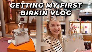 GETTING MY FIRST BIRKIN VLOG 🍊 | come to the Hermès store with me