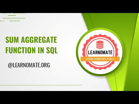 What is sum aggregate function in sql | Learnomate Technologies