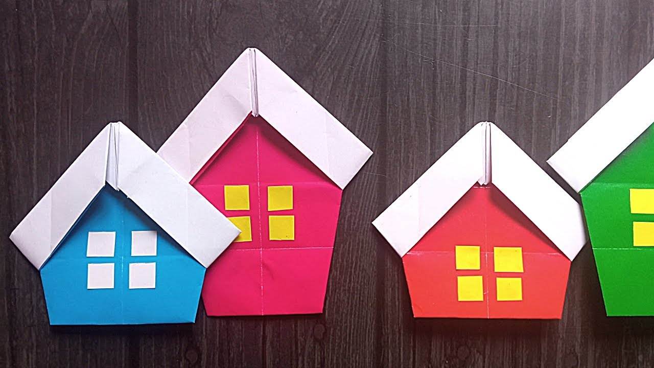 Easy Origami House Paper House Making Origami For Kids YouTube