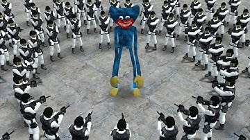 HUGGY WUGGY VS 100 SCP GUARD!! Garrys Mod Sandbox