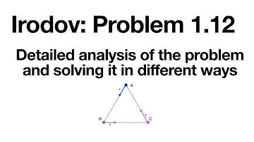 I. E. Irodov Solution to problem 1.12 [IIT JEE Physics Preparation]