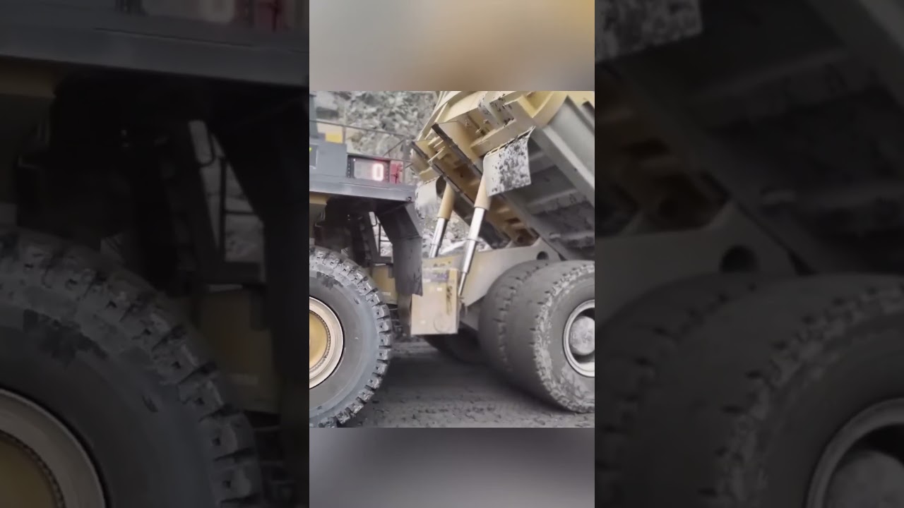 Smart Move! Empty Dump Truck Lifts Its Bed to Gain Traction on a Slippery Road