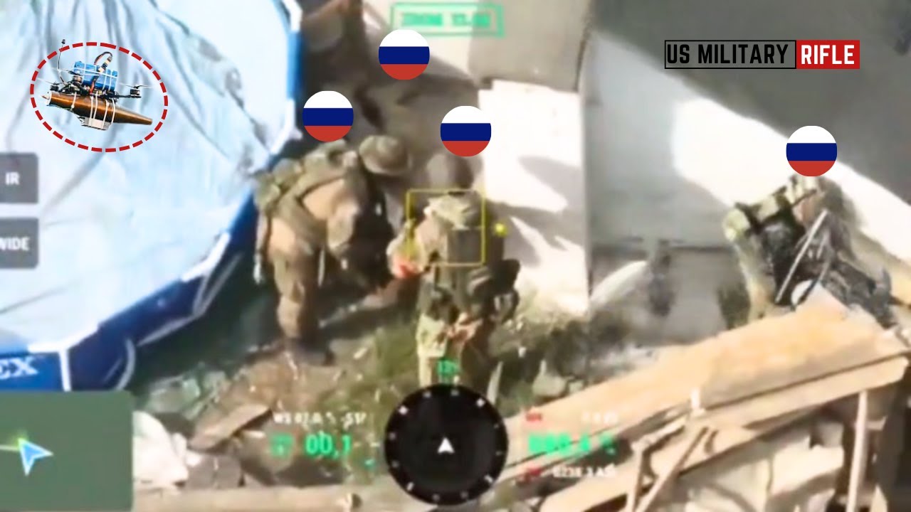 Ukrainian FPV drones brutally blow up Russian troops trapped in a ...