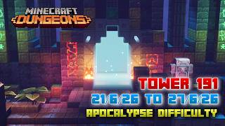 The Tower 191 [Apocalypse] Full Climb, Guide & Strategy, Minecraft Dungeons Fauna Faire