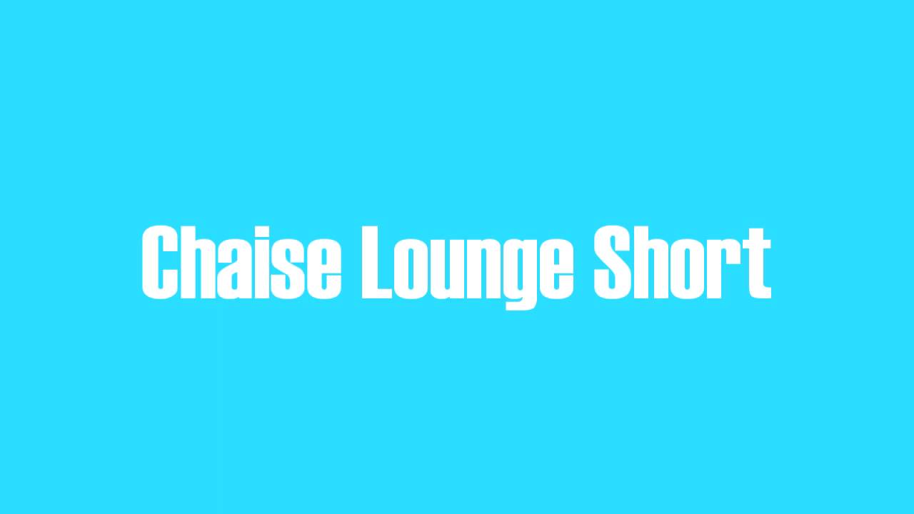 Chaise Lounge Short iMovie music YouTube