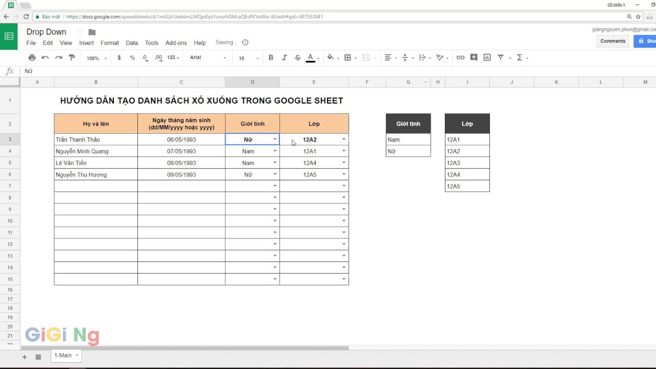 H ng D n T o Danh S ch X Xu ng Tr n Google Sheet YouTube H ng d n t o danh s ch x xu ng tr n google sheet youtube