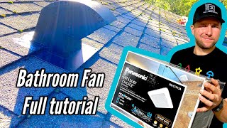 Panasonic bathroom fan installation. DIY tutorial. Lowes.