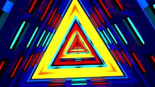 4K Abstract Neon Blue Triangle Tunnel VJ Motion Background Video Effect || No Copyright VJ Loops