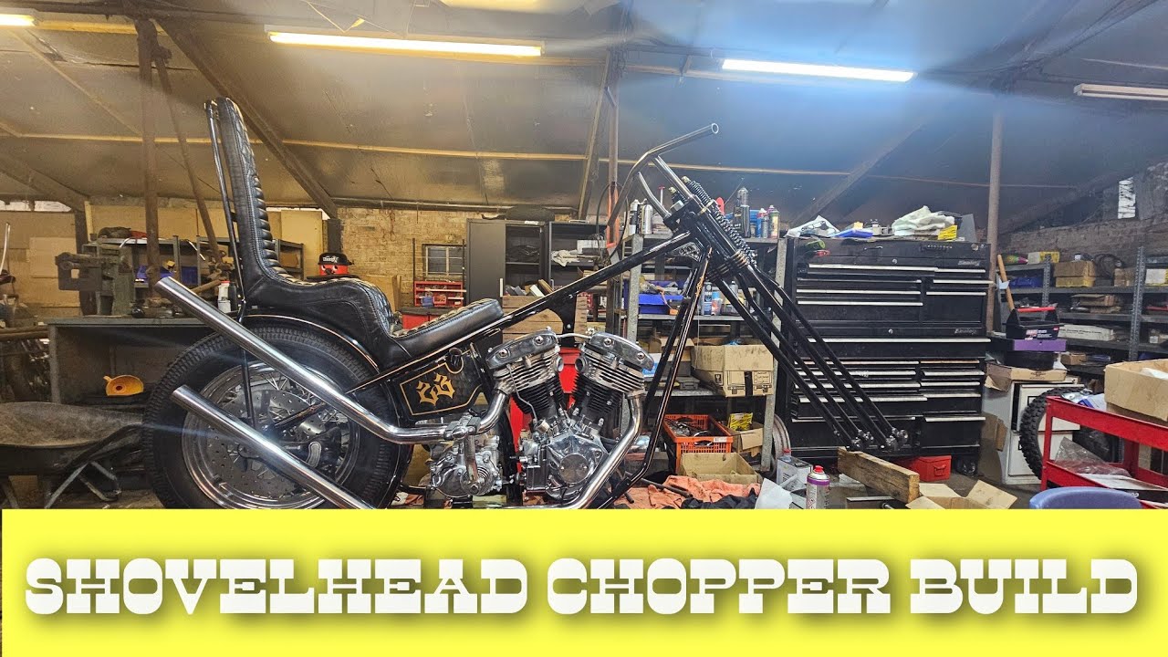 Shovelhead chopper build Heron cycles Uk