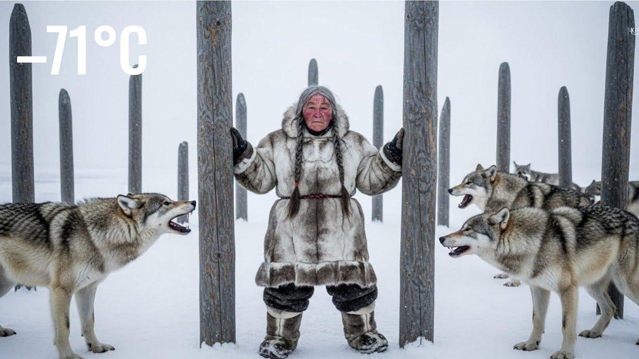 Widow on a Cabin Life in a Blizzard, Driving Off Wolves | Survival at −71°C in Yakutia