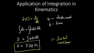 App of Integration in kinematics