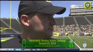 2013 Oregon Spring Game: Mark Helfrich Interviews