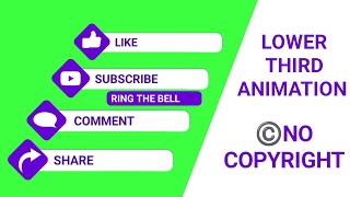 Social Media Lower Third Green Screen Animation No Copyright | Technical Splendid 🔥